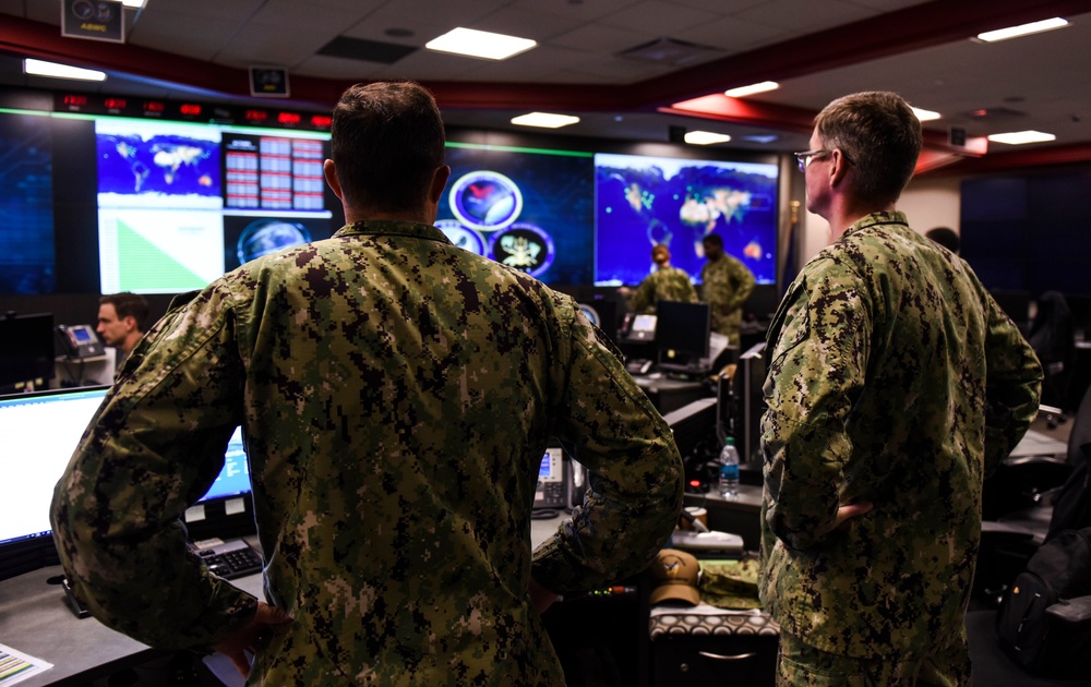 Fleet Cyber Command Sailors Stand Watch in the Fleet Operations Center