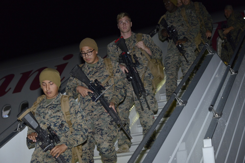 Marines arrive in Norway for Exercise Trident Juncture