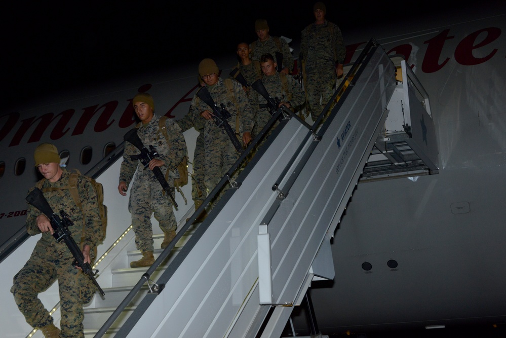 Marines arrive in Norway for Exercise Trident Juncture