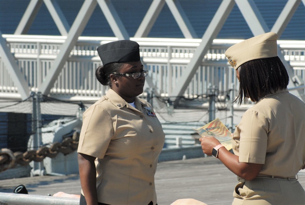 Re-enlistment aboard the USS Wisconsin (BB-64)