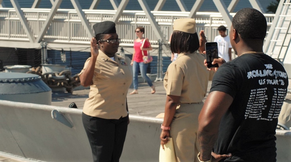 Re-enlistment aboard the USS Wisconsin