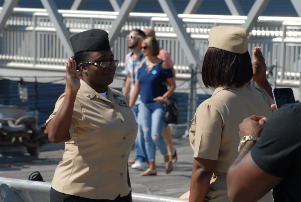 Re-enlistment aboard the USS Wisconsin