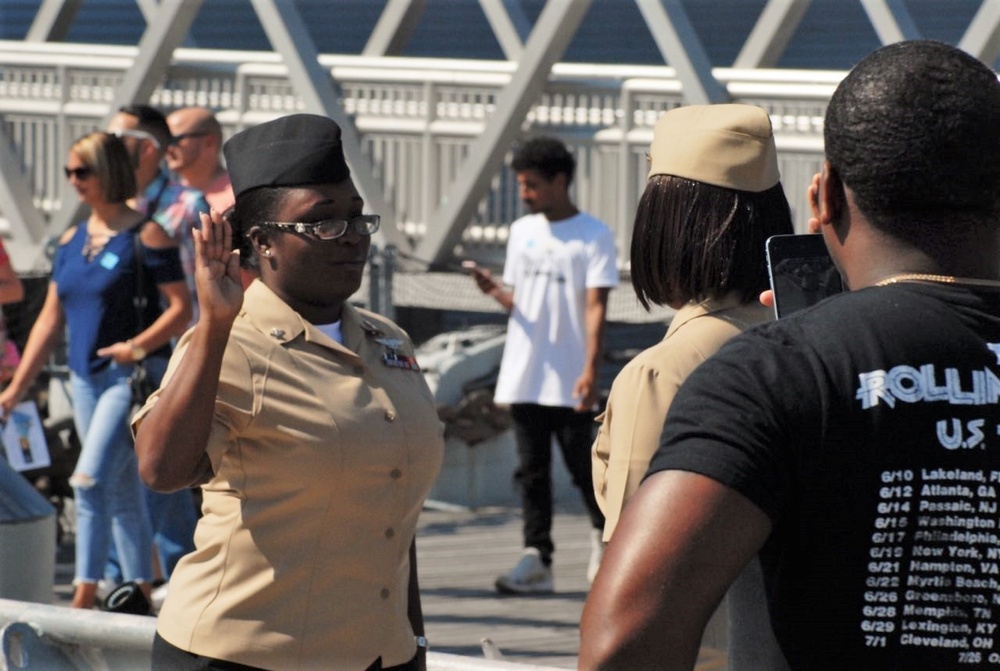 re-enlistment aboard the USS Wisconsin