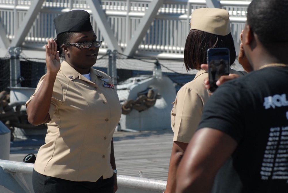 Re-enlistment aboard the USS Wisconsin