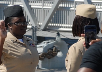 Re-enlistment aboard the USS Wisconsin