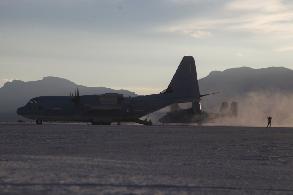 U.S. Marines Set Up Austere Landing Zone