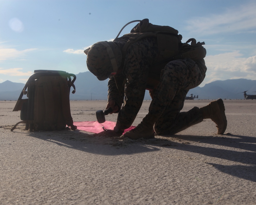 U.S. Marines Set Up Austere Landing Zone