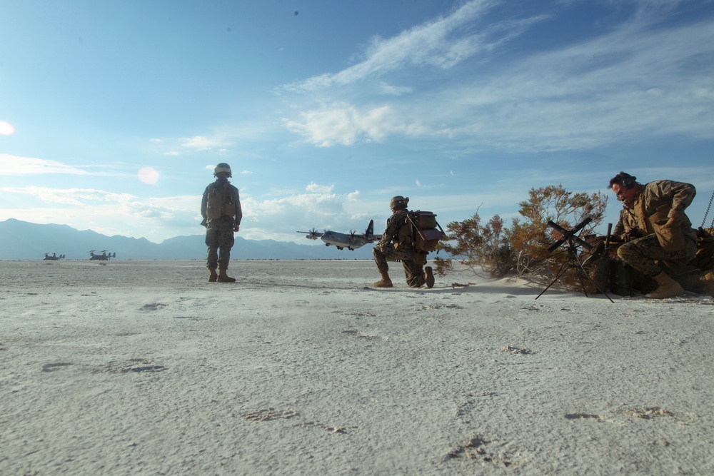 U.S. Marines Set Up Austere Landing Zone