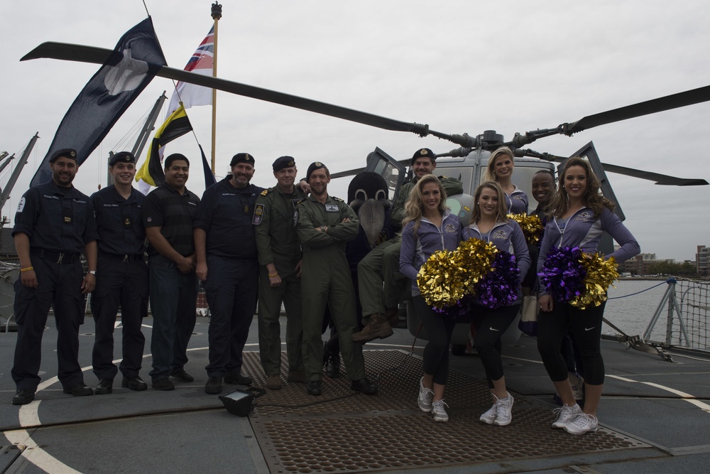 Baltimore Ravens Cheerleaders Tour Ships During Fleet Week