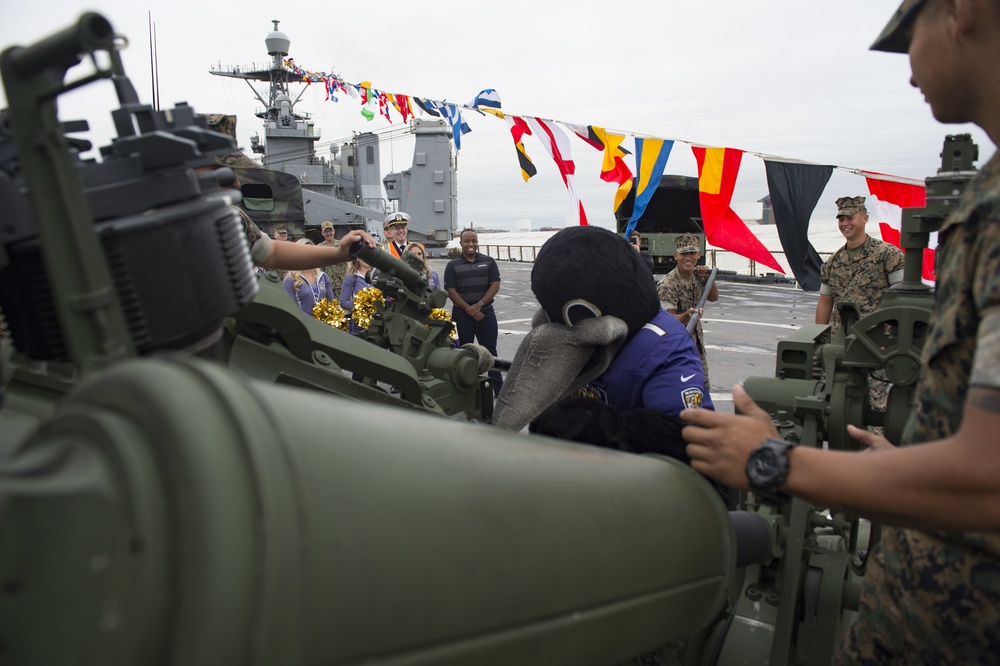 Baltimore Ravens Cheerleaders Tour Ships During Fleet Week