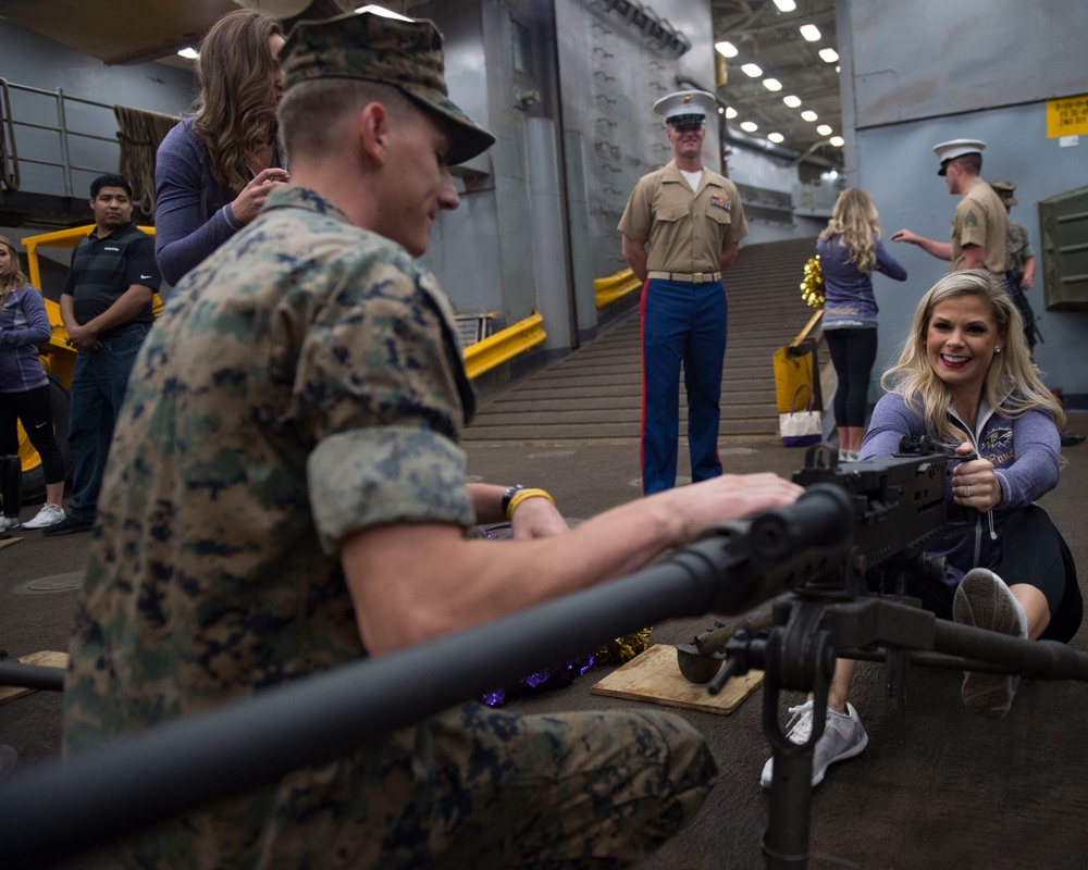 Baltimore Ravens Cheerleaders Tour Ships During Fleet Week