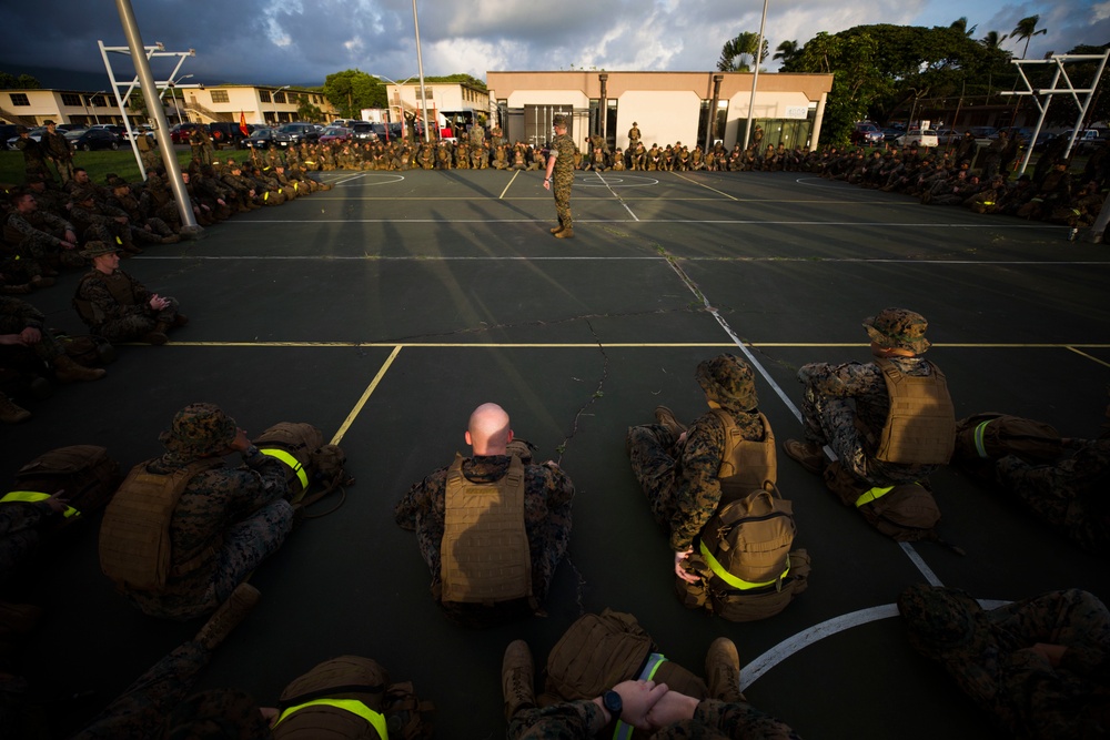 Headquarters Battalion, MCB Hawaii Hike