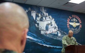 USS Frank E. Petersen Ship Christening