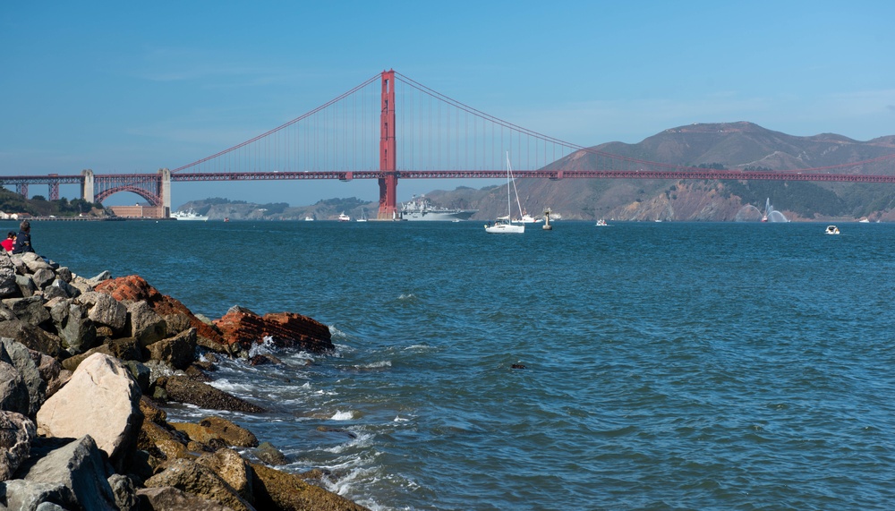 he Parade of Ships takes place during San Francisco Fleet Week 2018