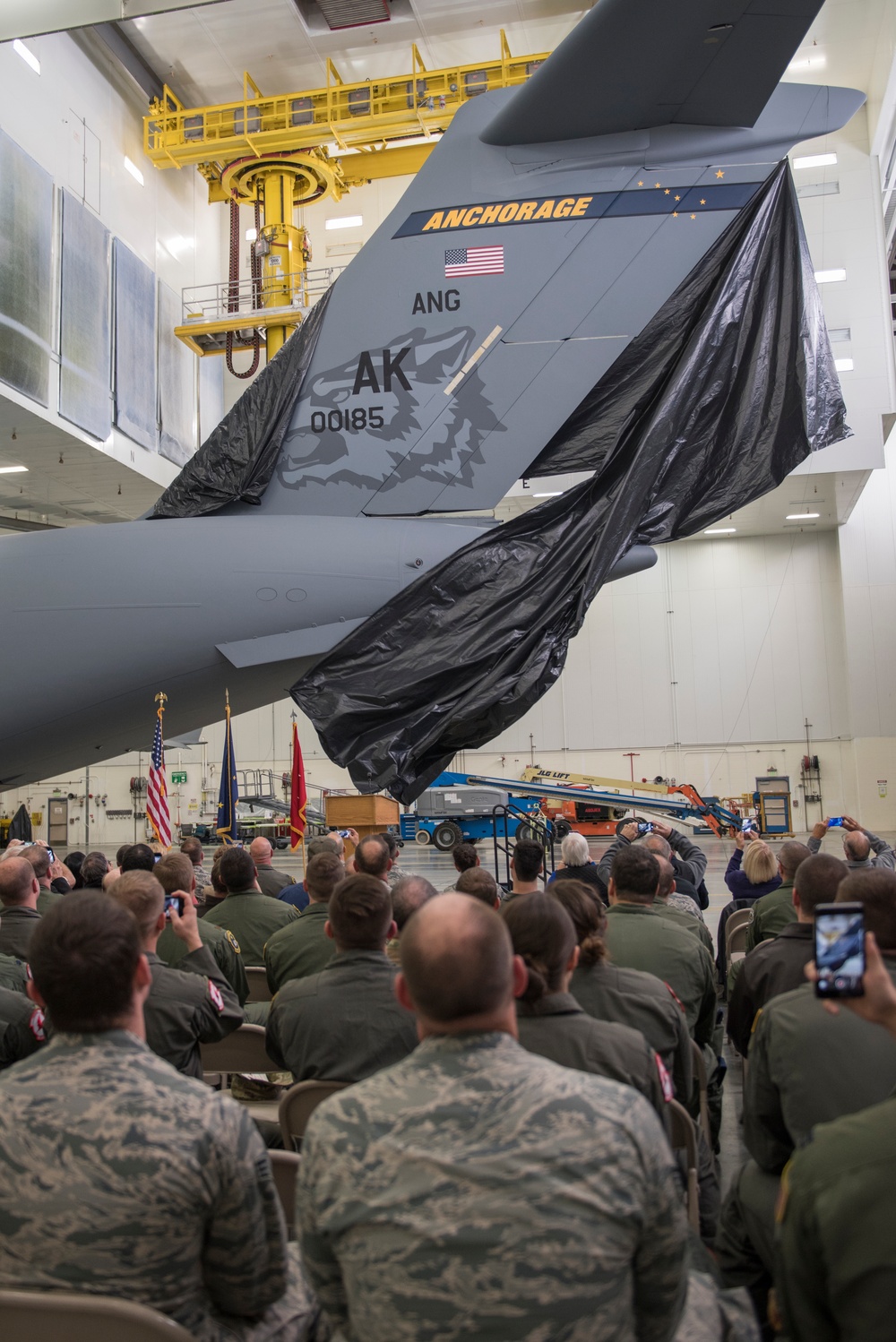 Alaska Air Guard C-17s fresh tail paint harkens to past and future