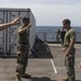 Marines in the Non-Lethal Course take part in the OC Spray Confidence Course