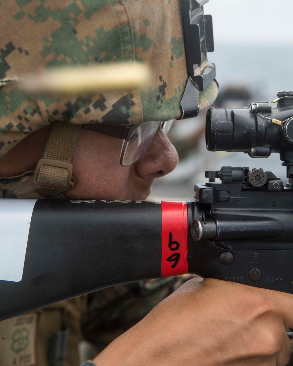 CLB 13 complete a Combat Marksmanship Shoot on the flight deck