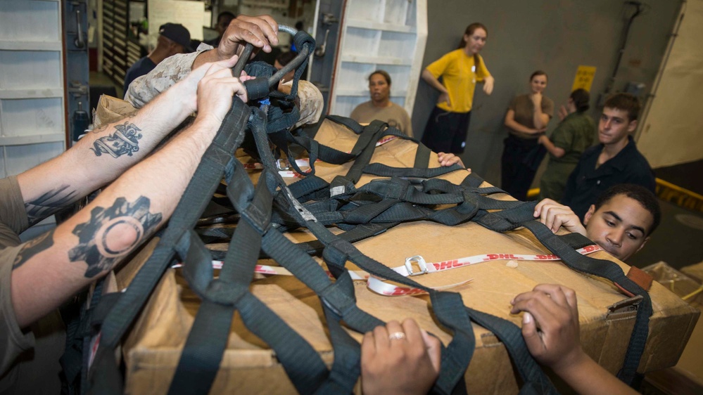 USS Rushmore mail call