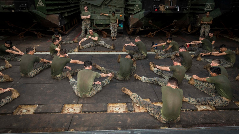 Cpl's Course PTs in the well deck