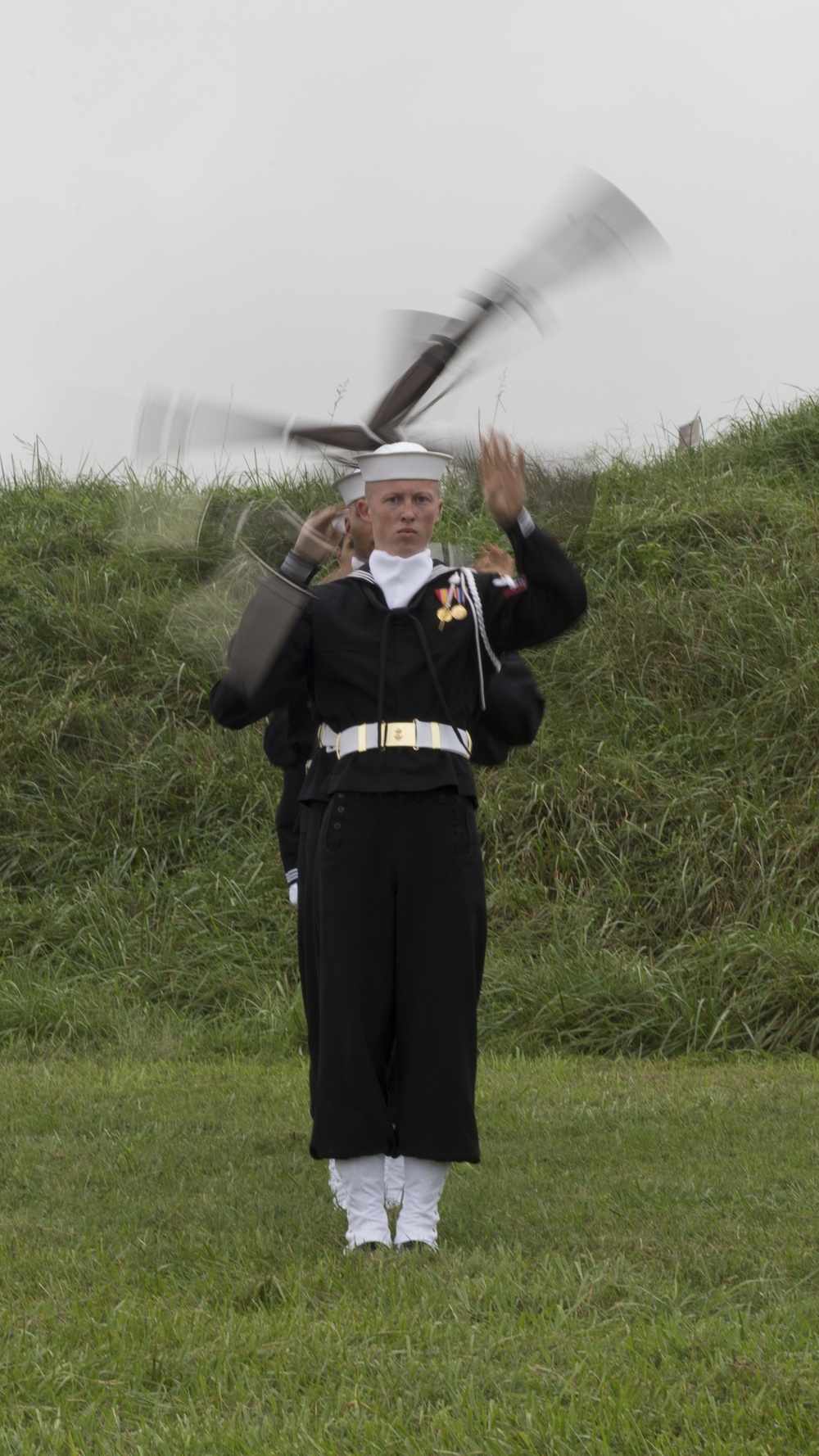 U.S. Navy Ceremonial Guard performs at Fort McHenry National Monument and Historic Shrine