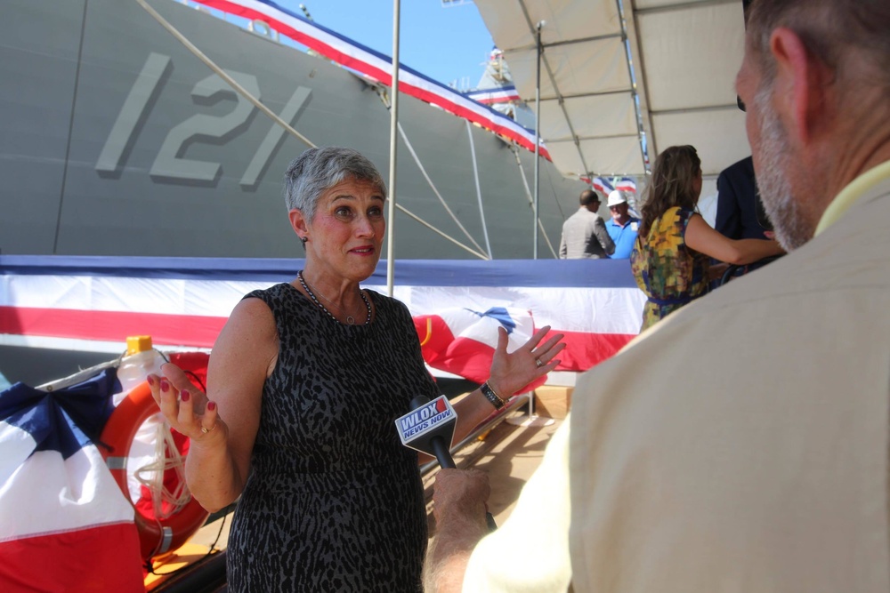 USS Frank E. Petersen Ship Christening