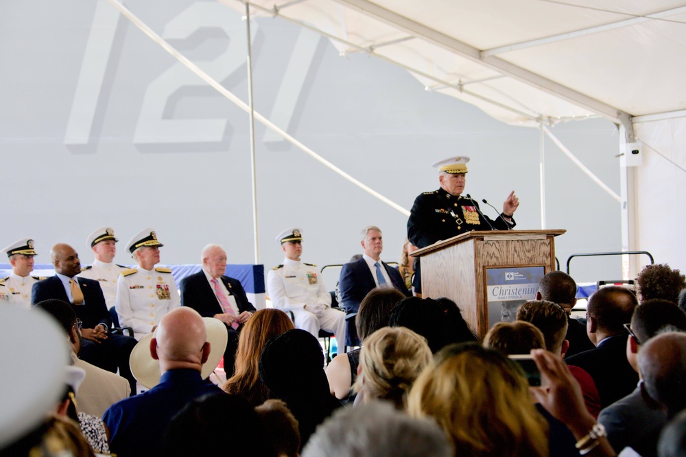 USS Frank E. Petersen Ship Christening