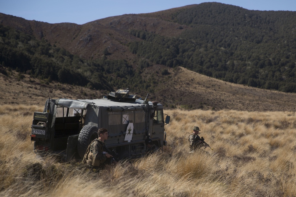 5th ANGLICO Marines and New Zealand soldiers train together