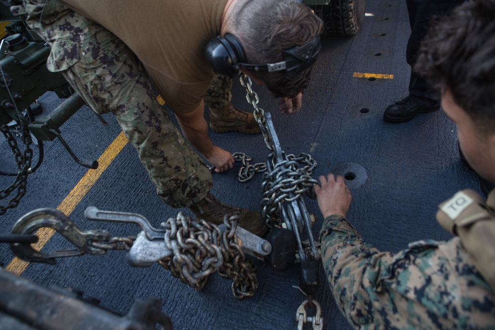 U.S. Marines and Sailors splash