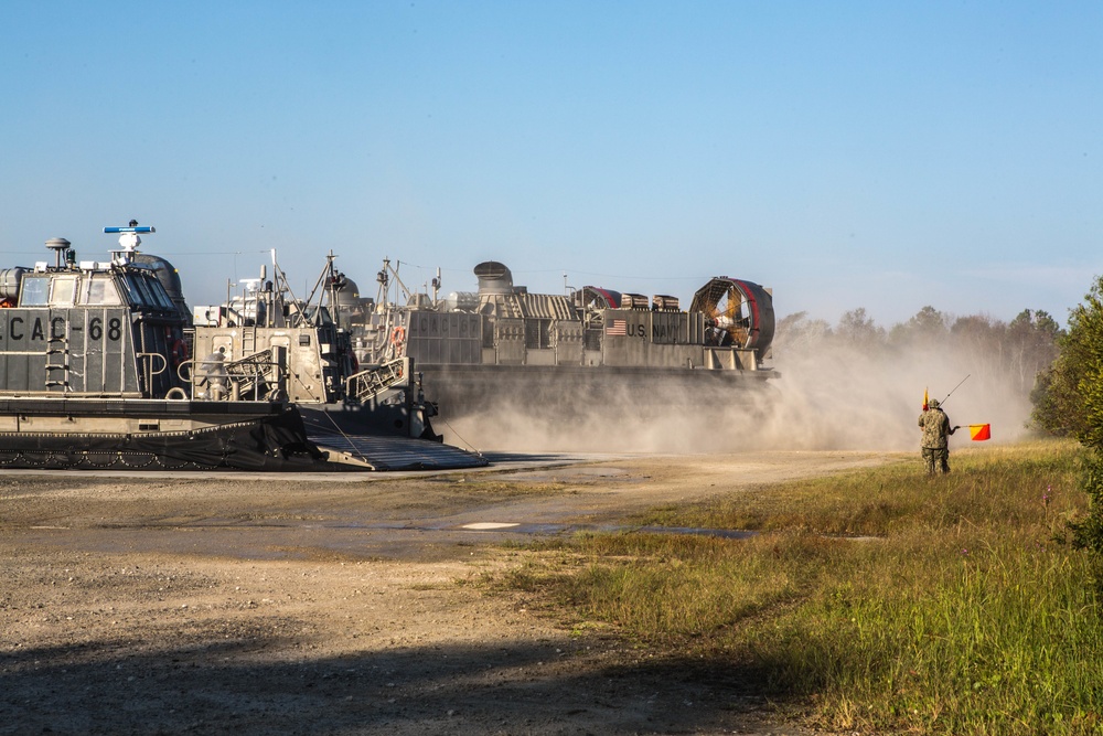 U.S. Marines and Sailors splash