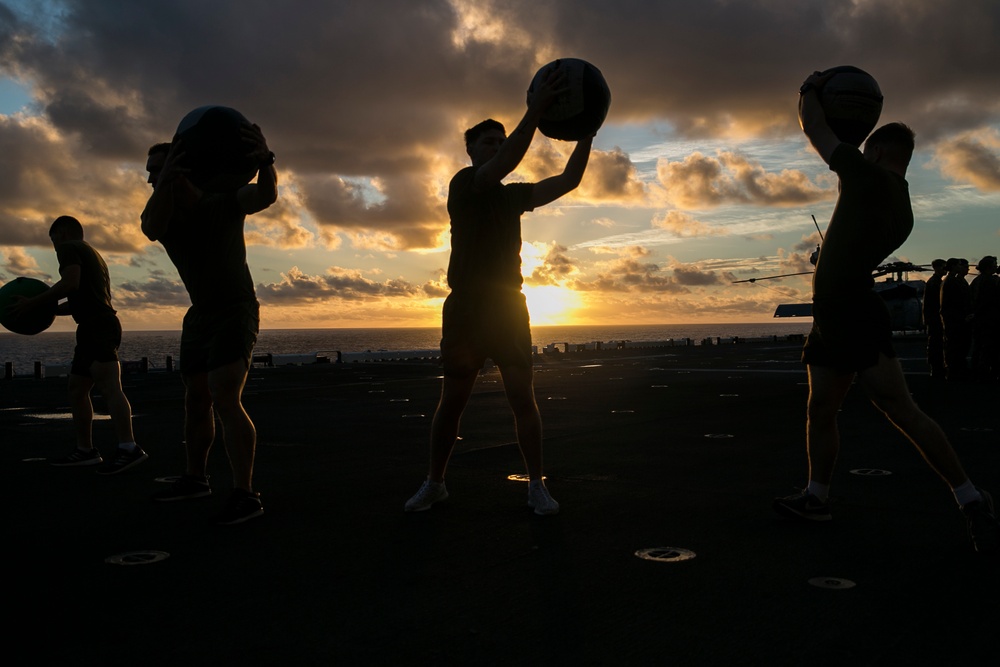 31st MEU Marines keep active with Force Fitness