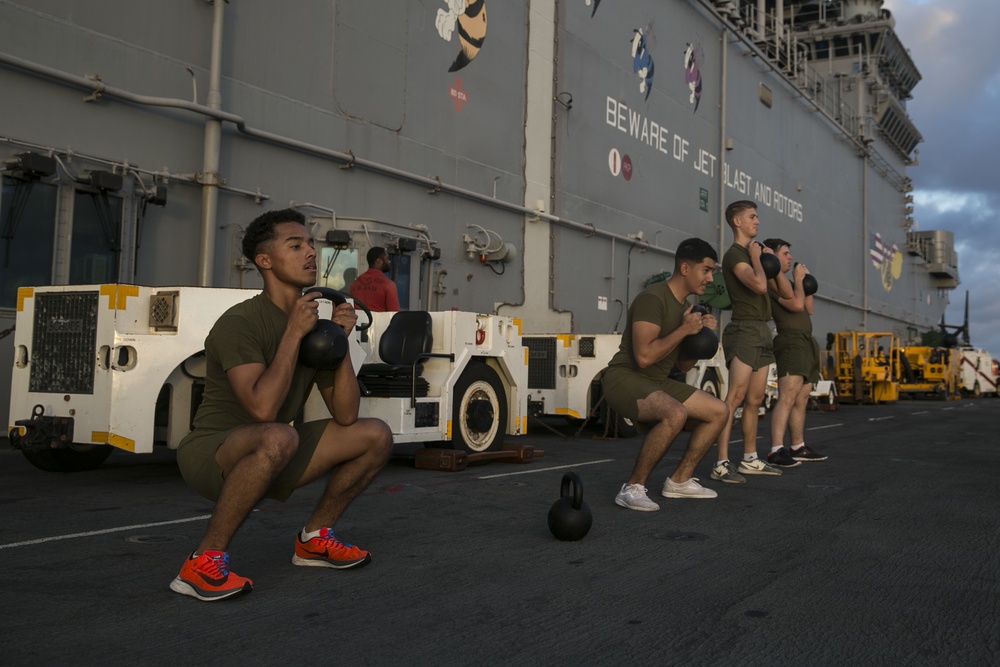31st MEU Marines keep active with Force Fitness