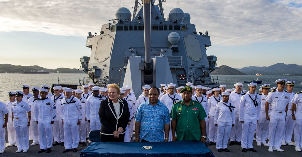 USS Michael Murphy PNG Signing Ceremony