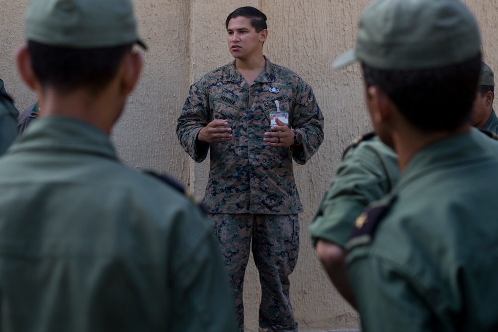 SPMAGTF-CR-AF LCE Marines Teach HMA Level Two for the First Time Ever in Africa