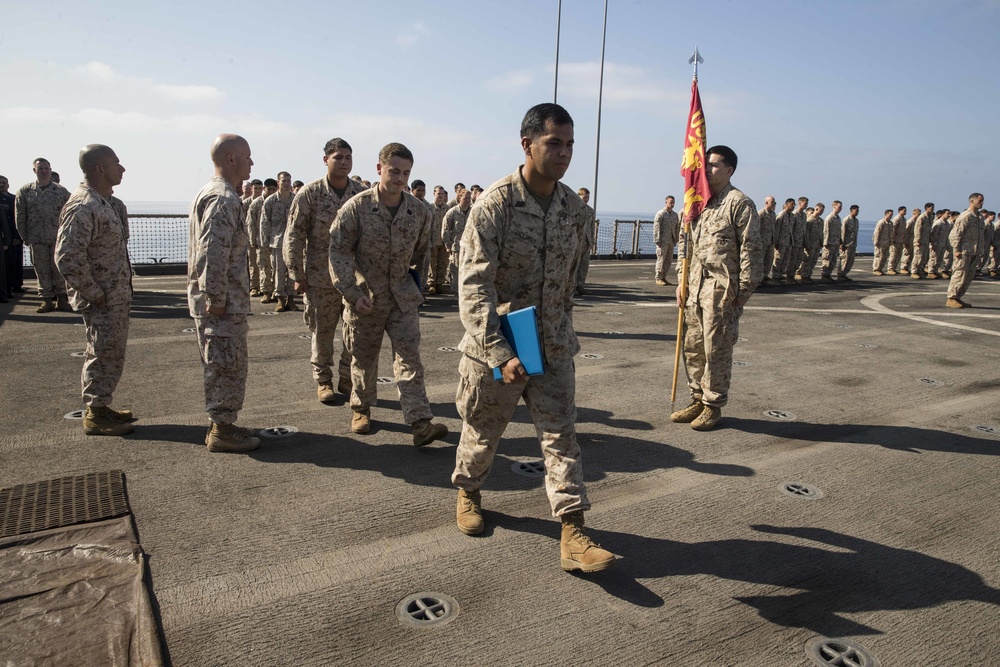 Sailors with Kilo Company earn their FMF pin