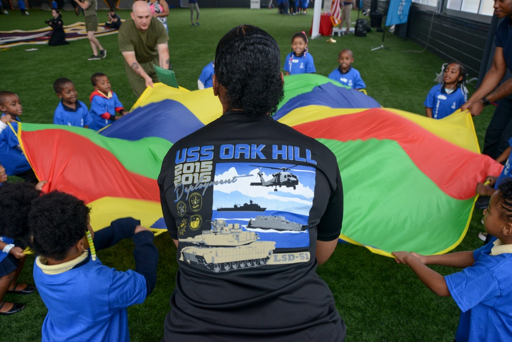 USS Oak Hill Plays Games with Special Olympics Maryland Young Athletes