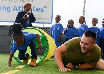 USS Oak Hill Plays Games with Special Olympics Maryland Young Athletes