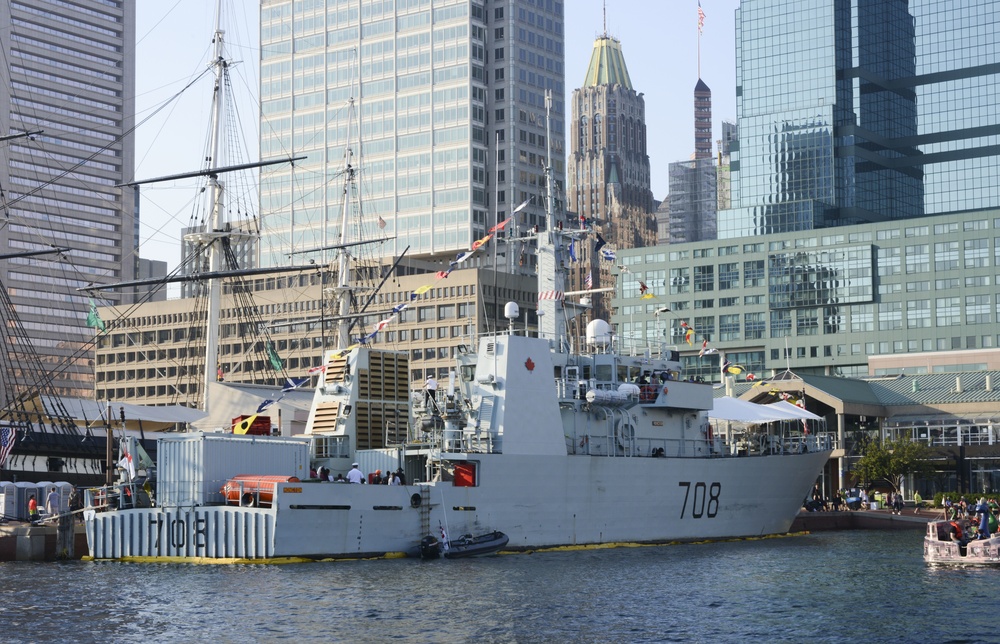 Fleet Week Ships in Baltimore's Inner Harbor