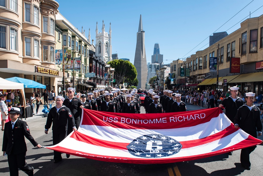 USS Bonhomme Richard Participates in Italian Heritage Parade San Francisco