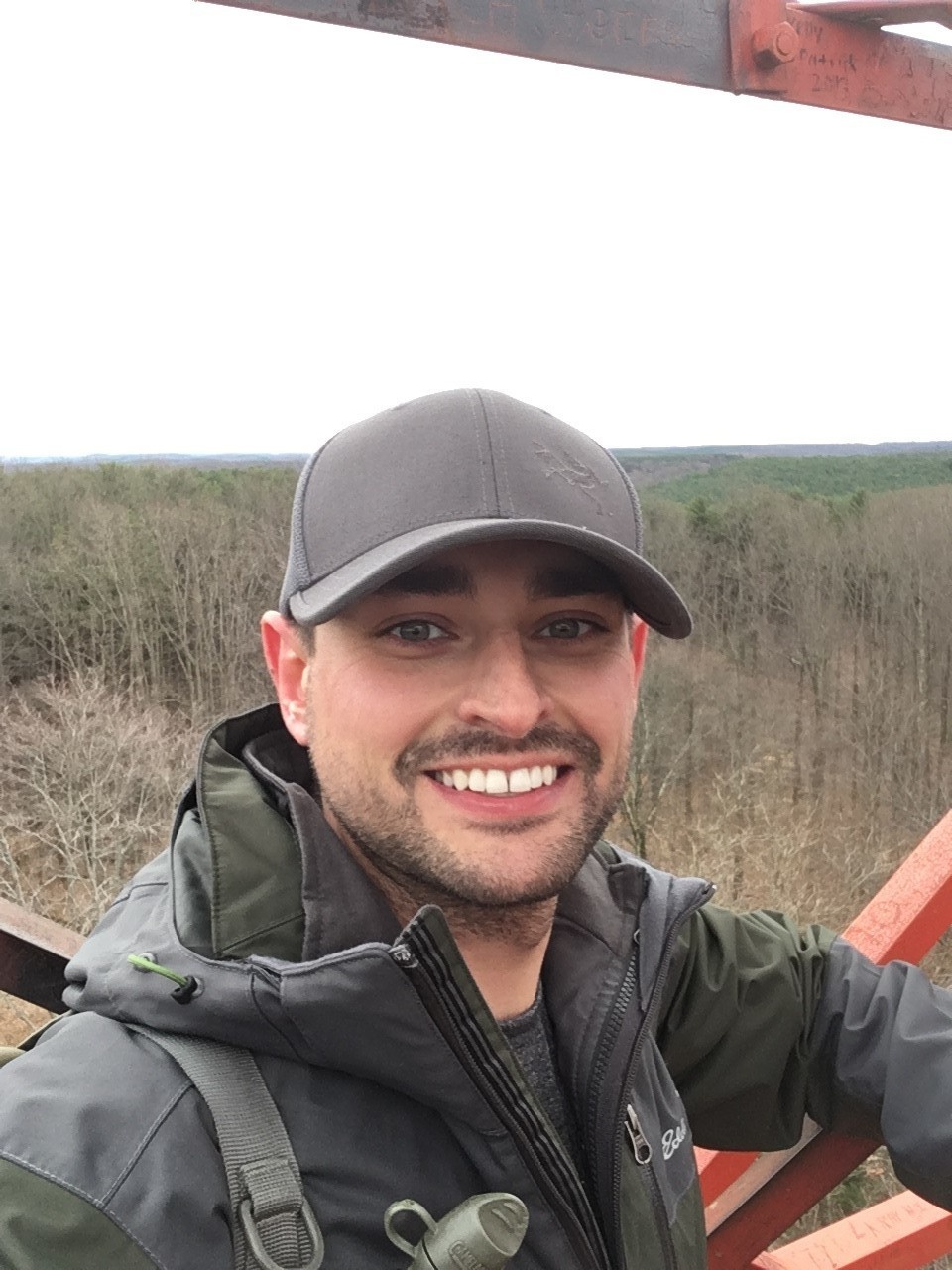 Daniel McCombs hiking off duty