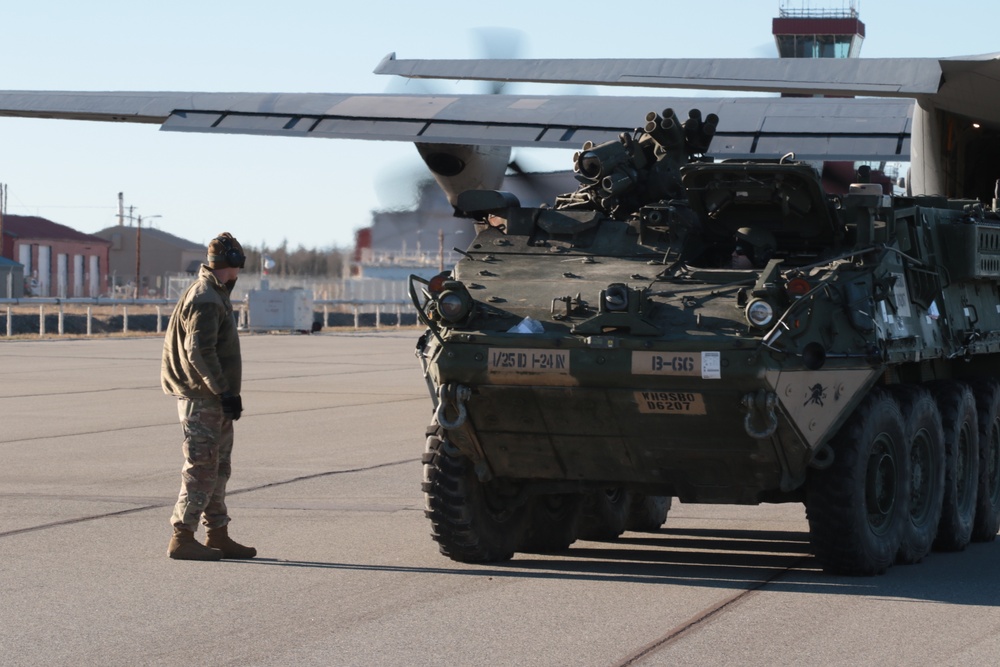 Hercules move Strykers for Arctic Anvil