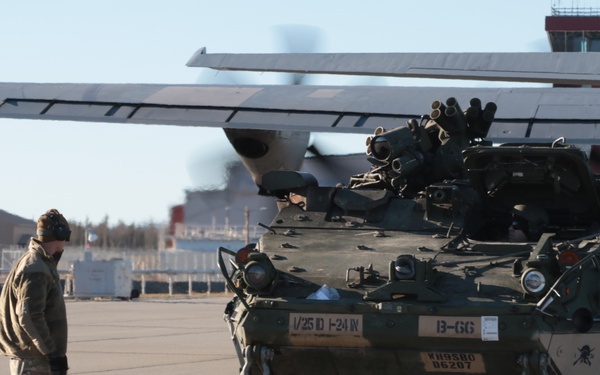 Hercules move Strykers for Arctic Anvil