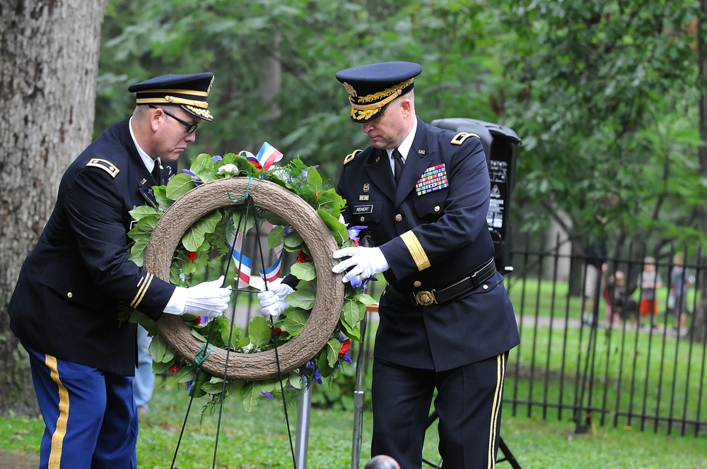 Placing Hayes Wreath