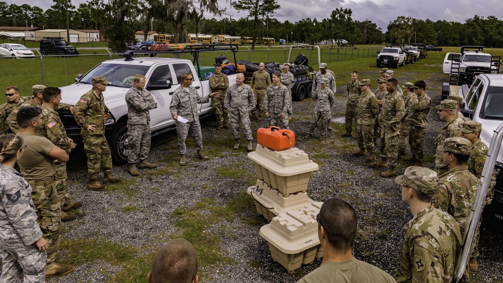 Florida National Guard heads out to safeguard citizens prior to Hurricane Michael