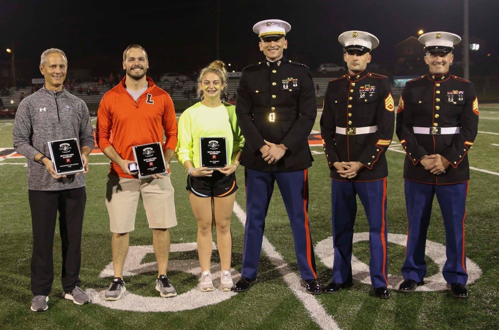 US Marines Present Semper Fi All American Award to Logansport student and staff