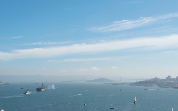 Bonhomme Richard Sails in the Parade of Ships