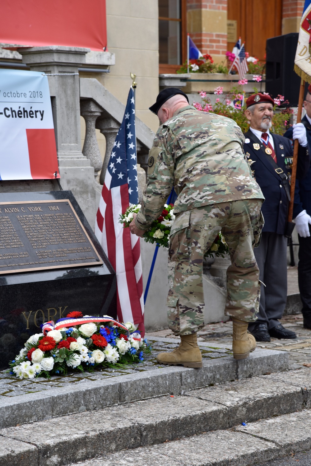 Sgt. Alvin C. York Wreath Laying Ceremony, Châtel-Chéhéry, France