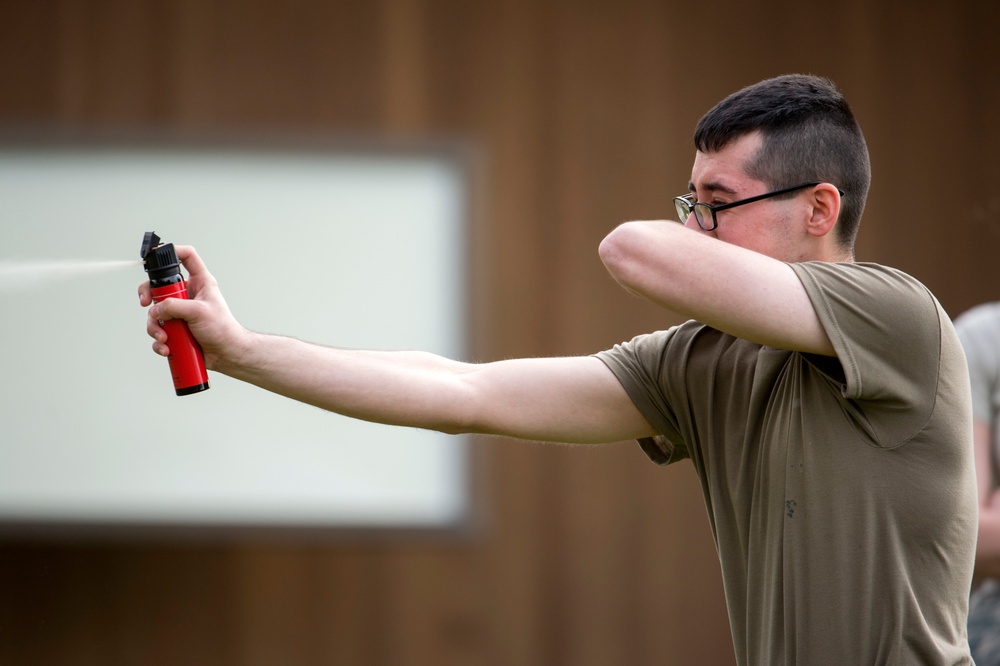 JBER defenders conduct oleoresin capsicum (OC) spray training