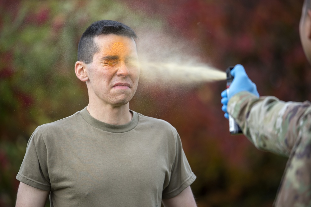 JBER defenders conduct oleoresin capsicum (OC) spray training