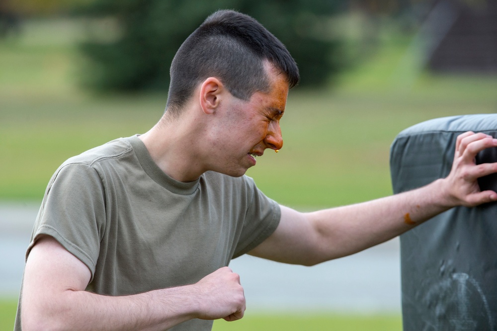 JBER defenders conduct oleoresin capsicum (OC) spray training