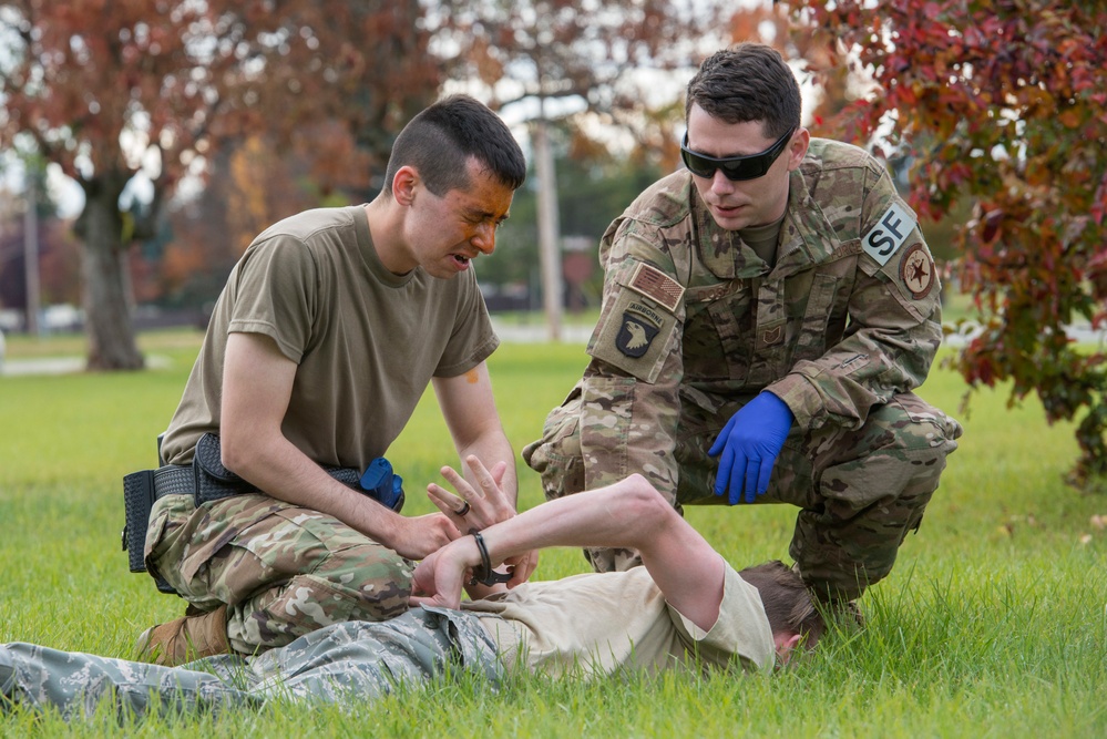 JBER defenders conduct oleoresin capsicum (OC) spray training